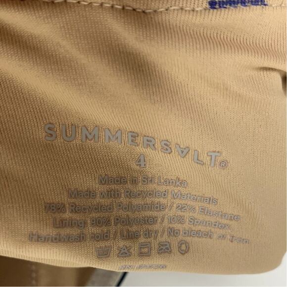 Summersalt Oasis Navy Stars Swim Bathing Suit Womens Size 4 Blue - Picture 11 of 13